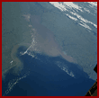  Riverborne sediment plume at the mouth of the Rio de la Plata, Argentina